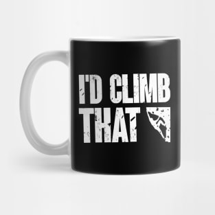 I'd Climb That Funny Rock Mountain Climbing Design Mug